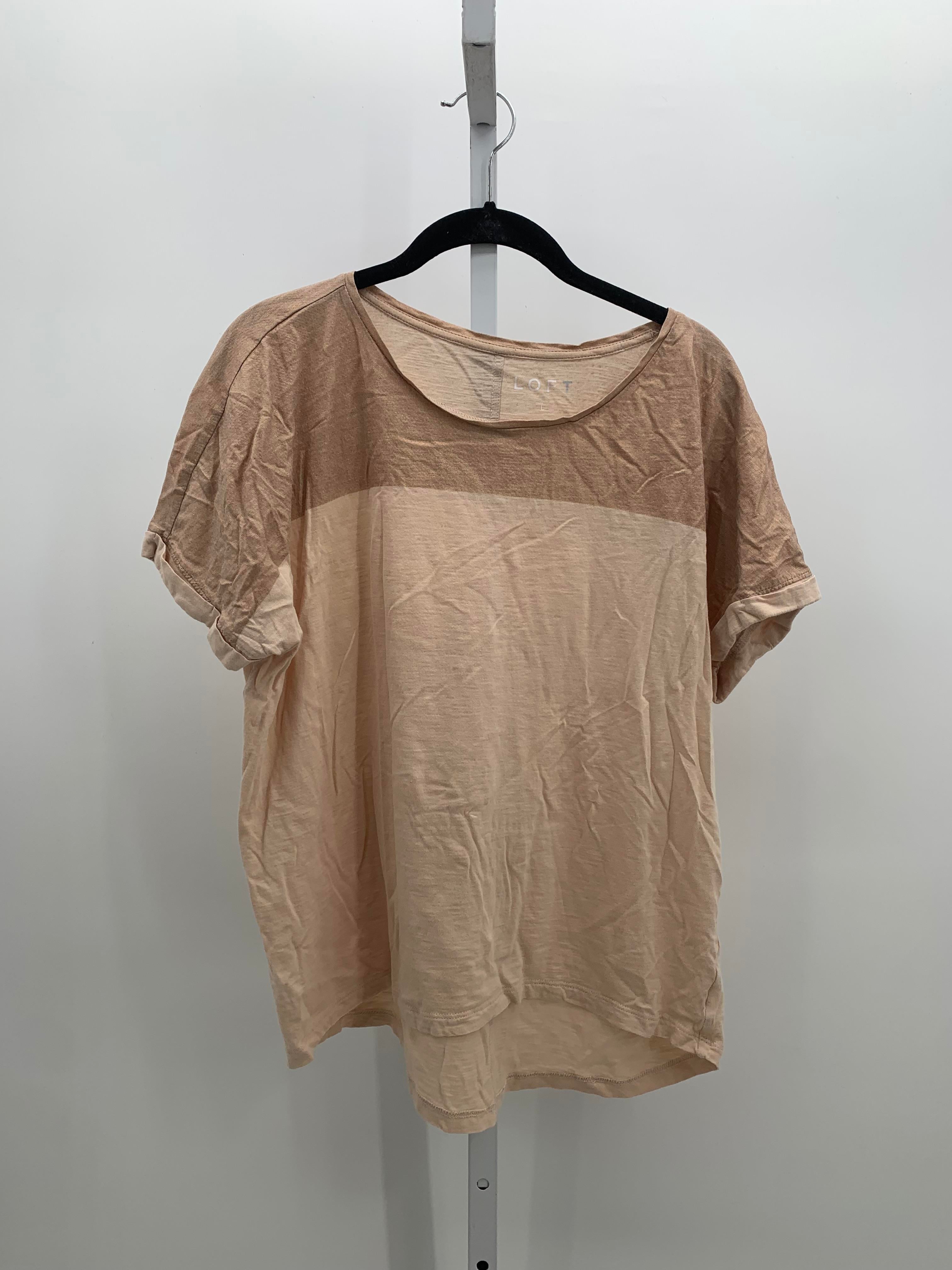 Loft Size Large Misses Short Sleeve Shirt