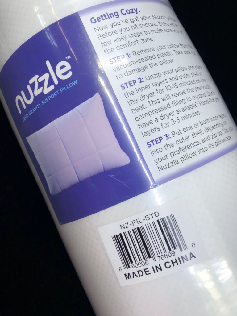 NIP NUZZLE ZERO GRAVITY SUPPORT PILLOW.