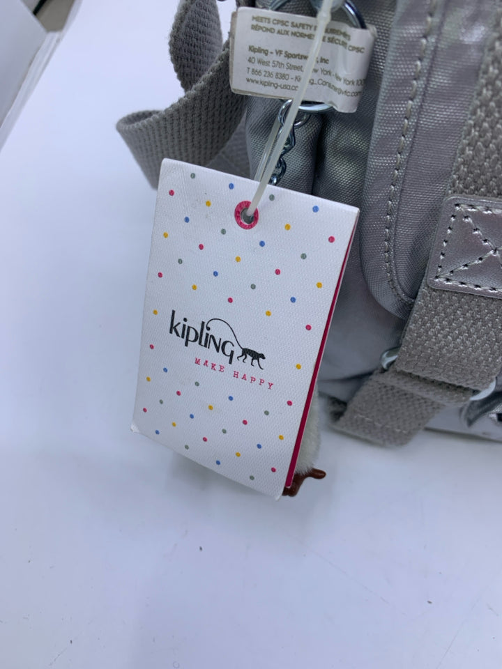Kipling Gracy Platinum Metallic Shoulder Bag- New With Tags