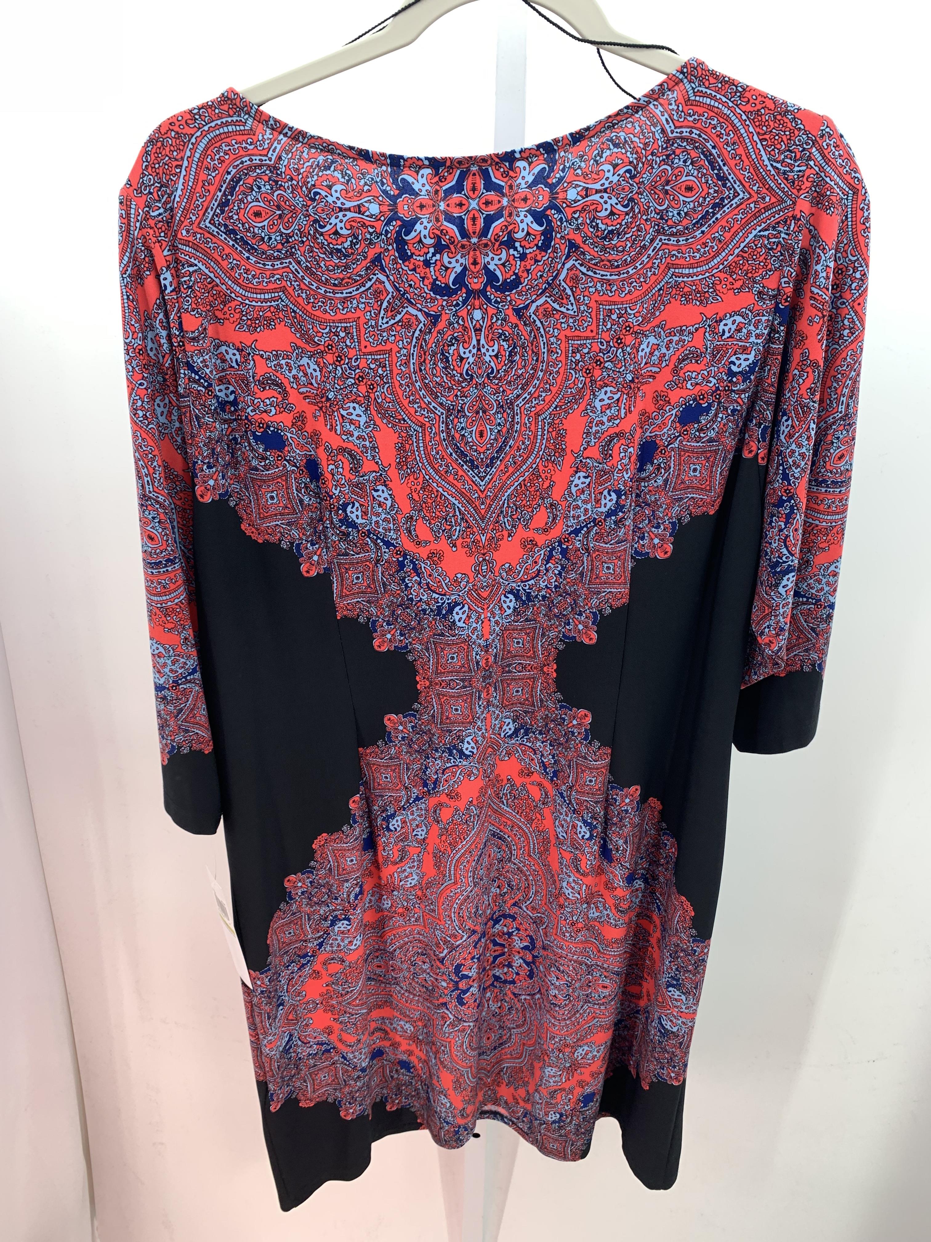 London Times Size 14 Misses 3/4 Sleeve Dress