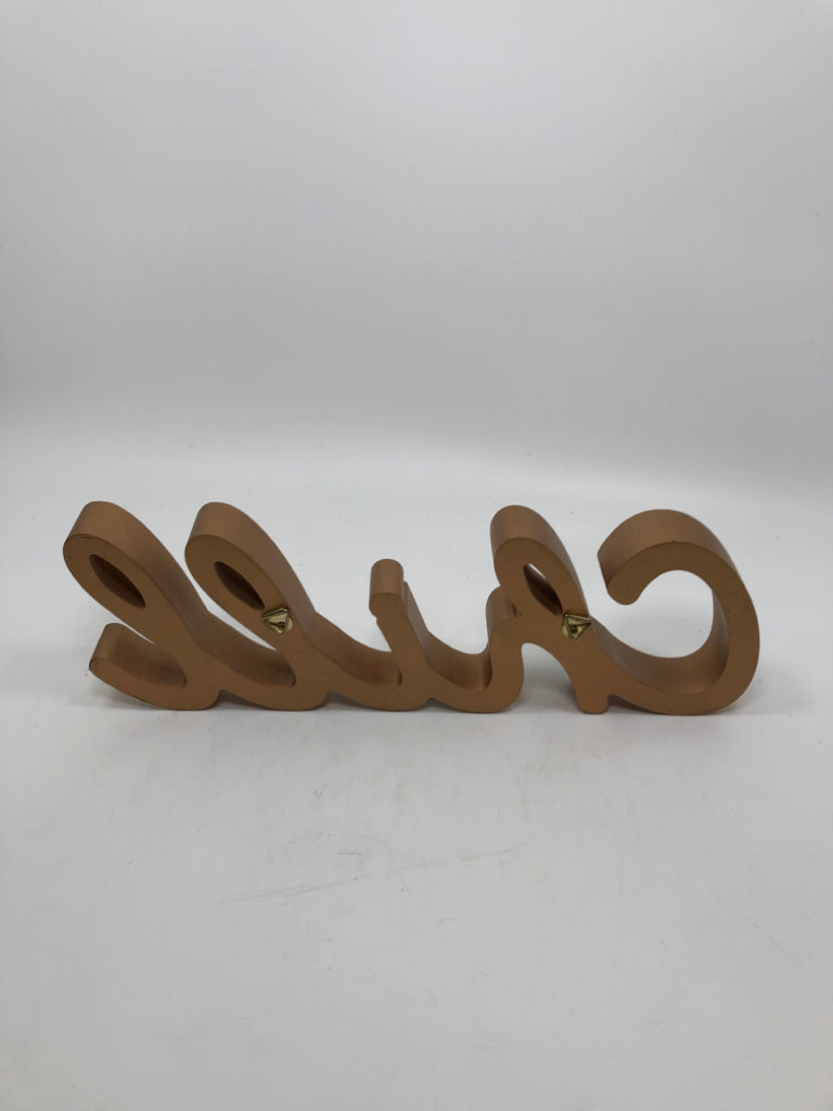 METALLIC GOLD "CHILL" SIGN.