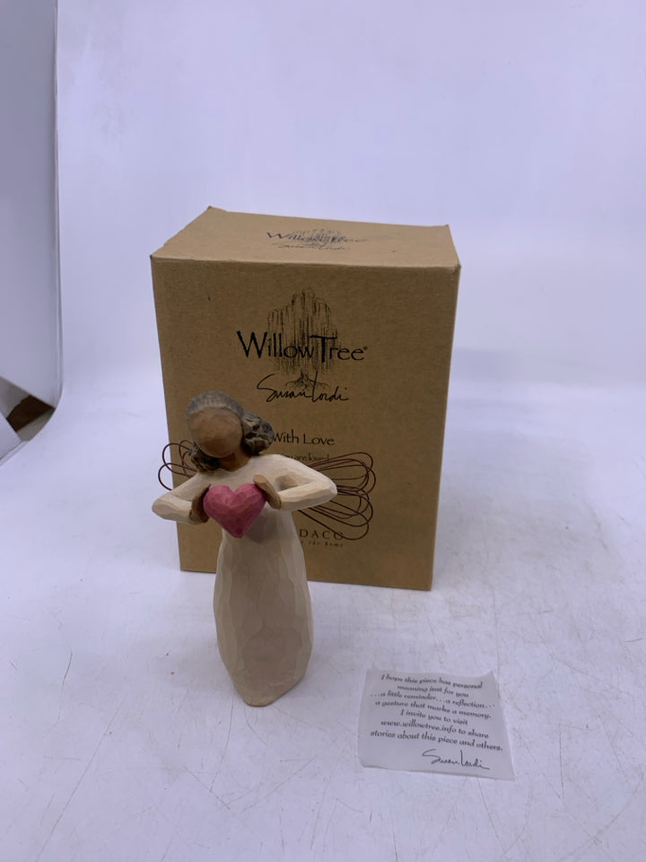 NIB WITH LOVE CURLY HAIR HOLDING HEART.