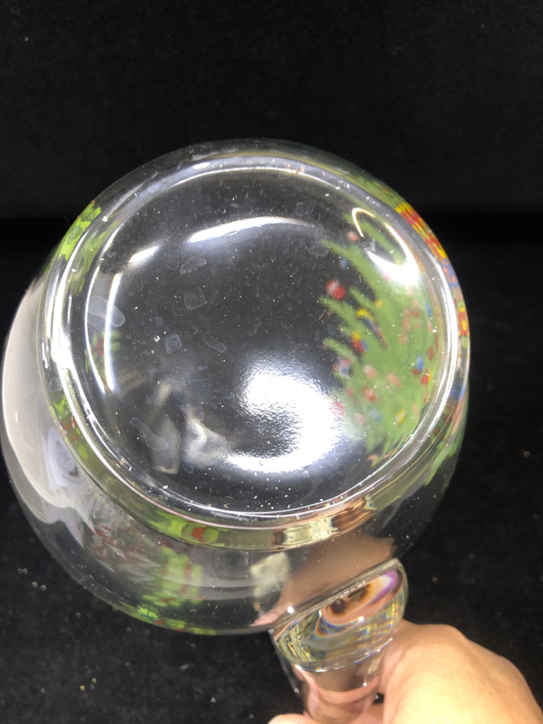 CHRISTMAS TREE GLASS PITCHER.