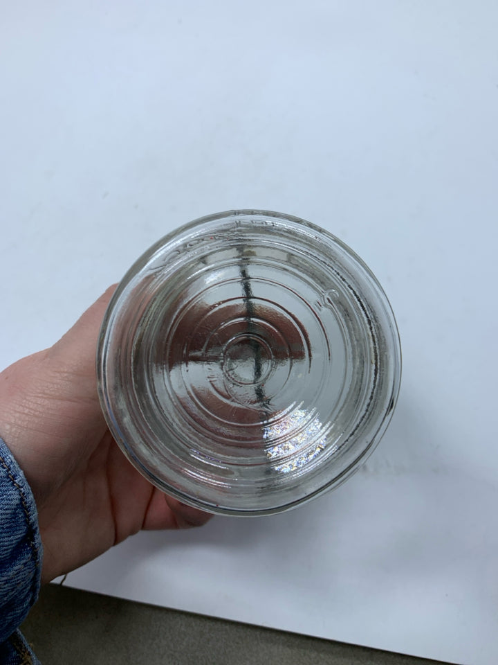 SMALL GLASS JAR WITH WIRE BAIL
