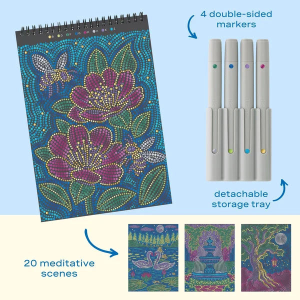 New FlowArt® - Dot-By-Letter, Moonlit Garden - Metallic Ink