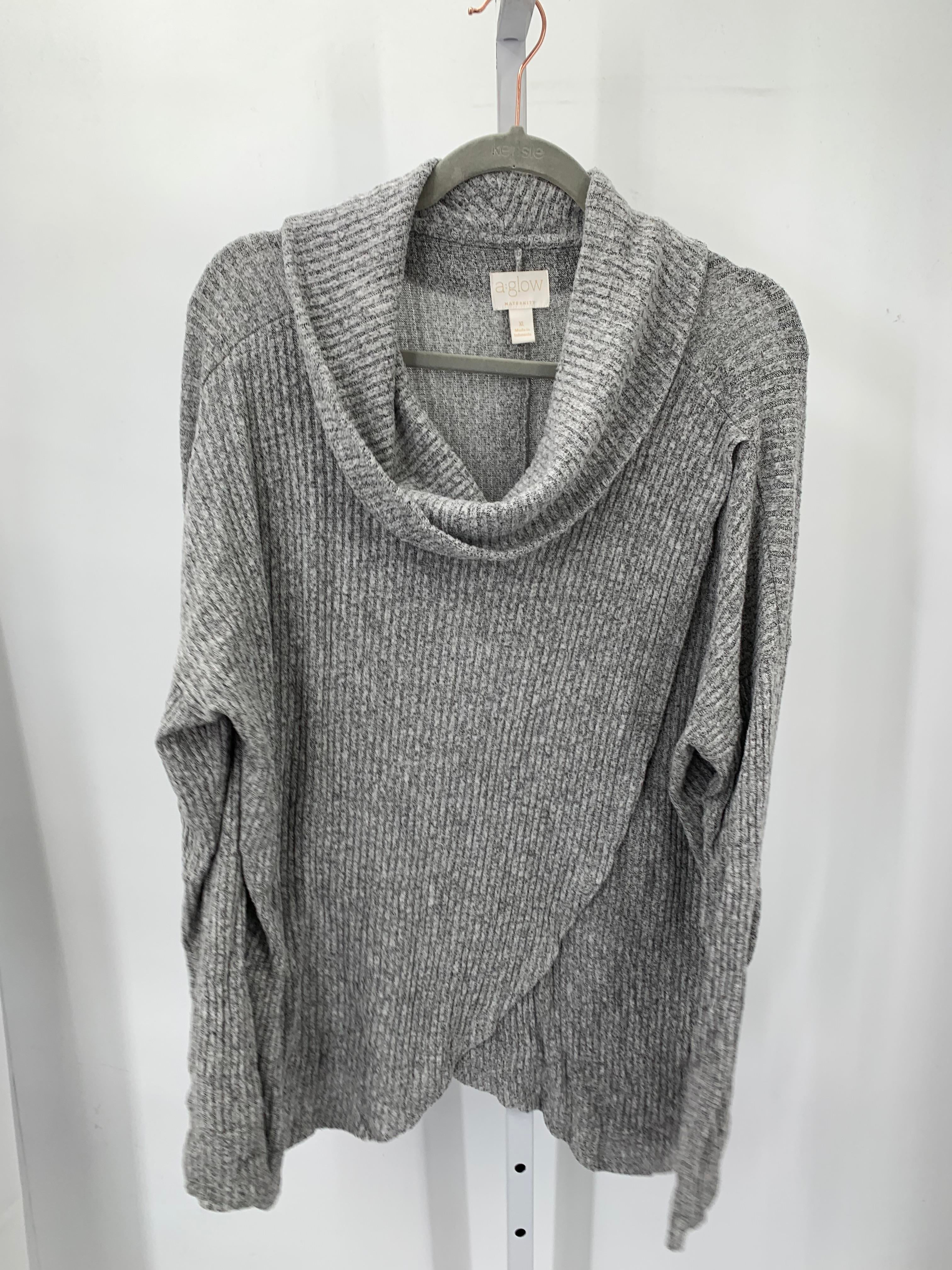 a:glow Grey Size Extra Large Maternity Long Sleeve Sweater