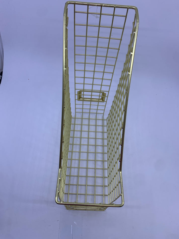 GOLD METAL MESH FILE ORGANIZER.