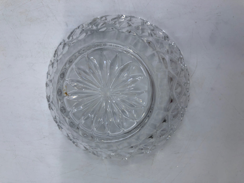 LENOX CANDY DISH W/ CRIS CROSS PATTERN.