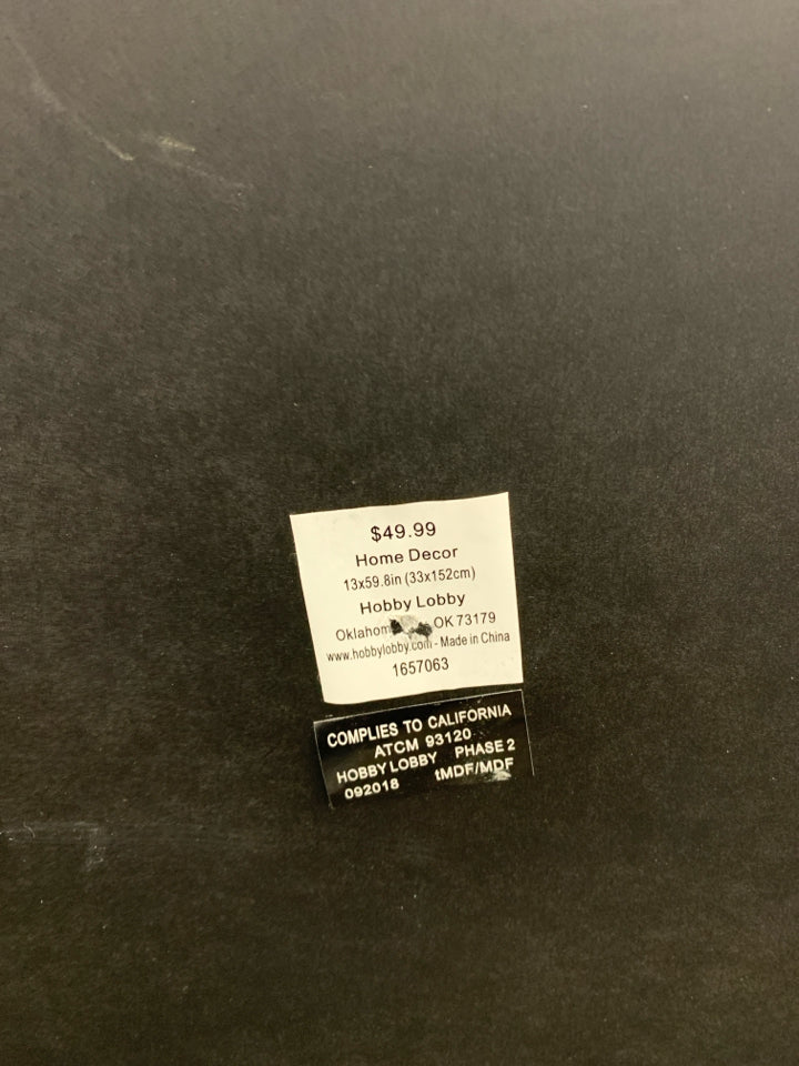 LARGE "WELCOME" SIGN - BLACK.