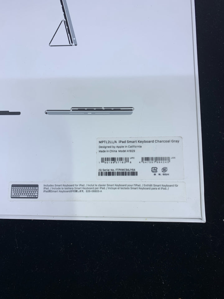NIB APPLE IPAD SMART KEYBOARD- IPAD 7TH GEN, IPAD AIR 3RD GEN, IPAD PRO.