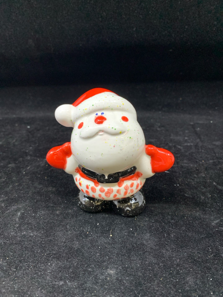 CERAMIC GLAZED SHORT SANTA.