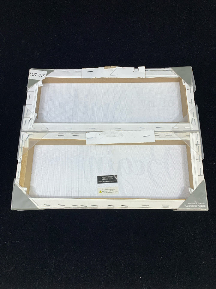 NIP 2PC "SO MANY OF MY SMILES" CANVAS PRINT SET.