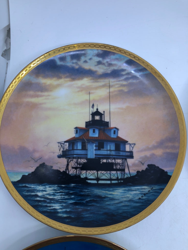 6 VARIOUS LIGHTHOUSE PLATES.