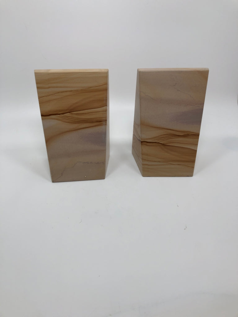 2PC HEAVY MARBLE BOOK ENDS.
