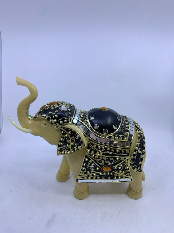 RESIN JEWELED ELEPHANT.
