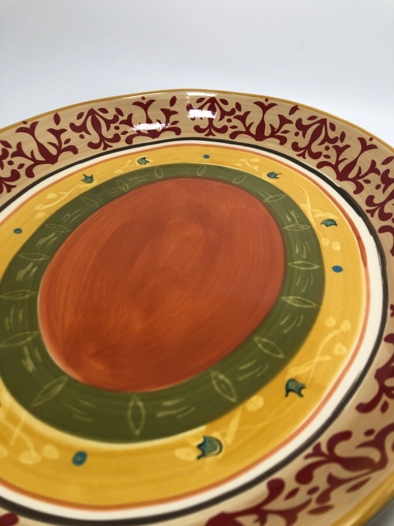 AMERICAN SIMPLICITY ORANGE & GREEN PLATTER.