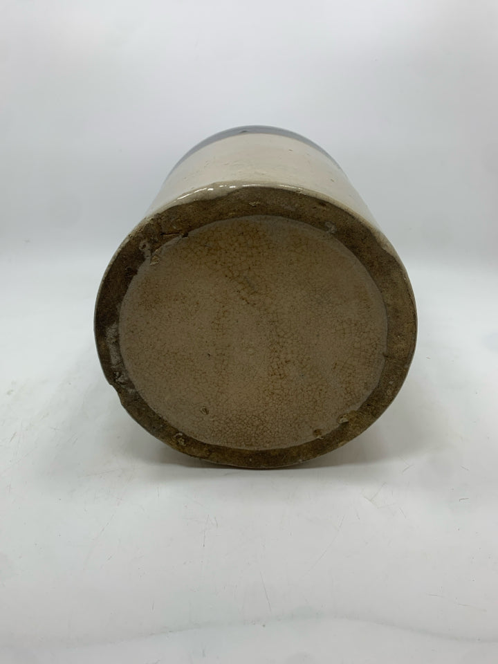 BROWN DRIP GLAZE POTTERY JUG.