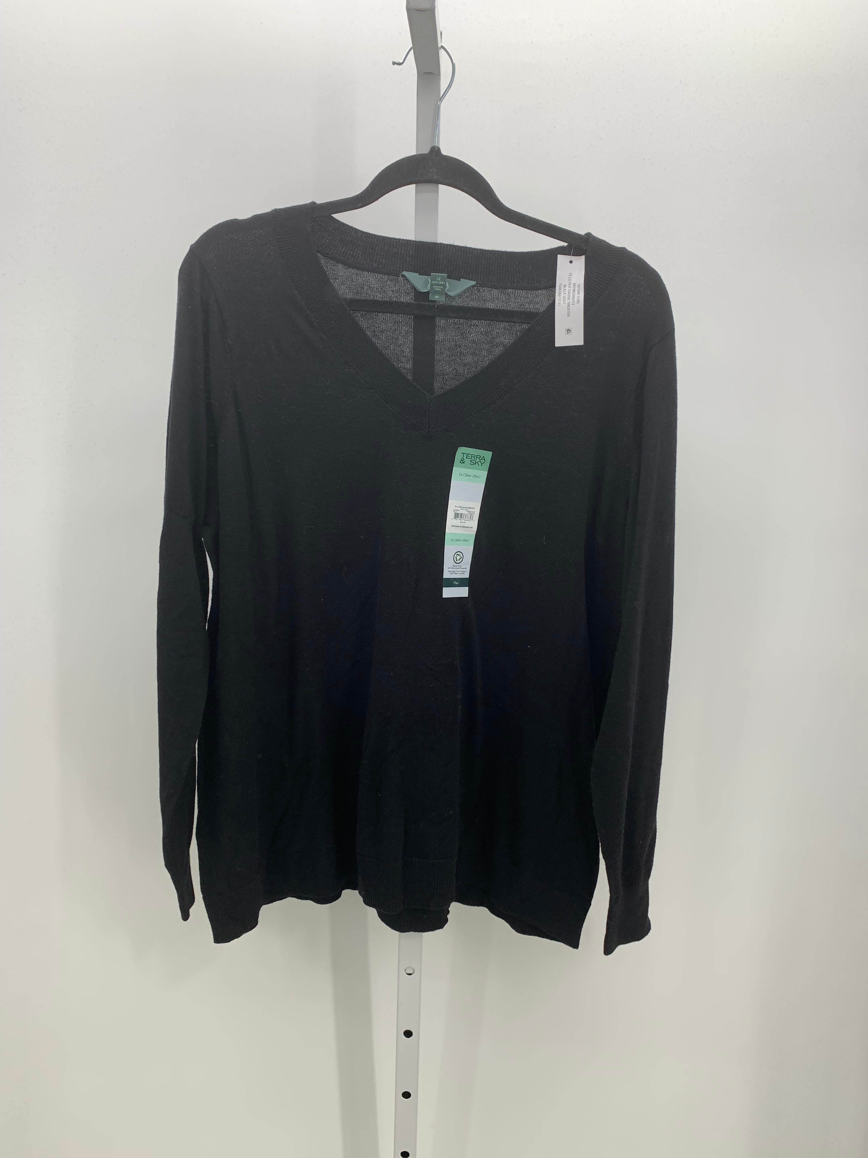 Terra & Sky Size 1X Womens Long Slv Sweater