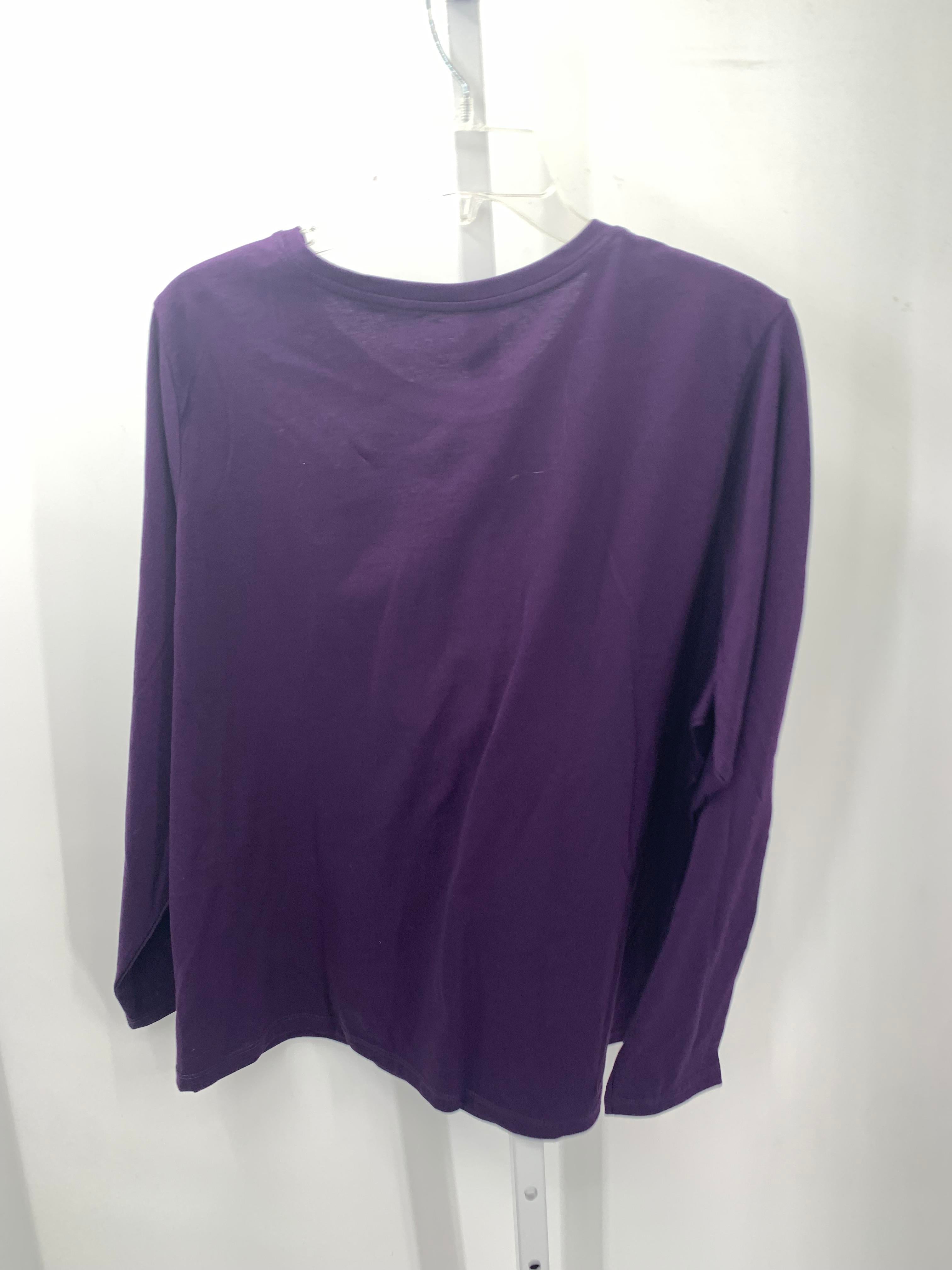 Lands End Size 1X Womens Long Sleeve Shirt