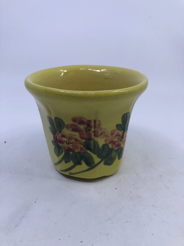 VTG PINK FLOWERS PLANTER.