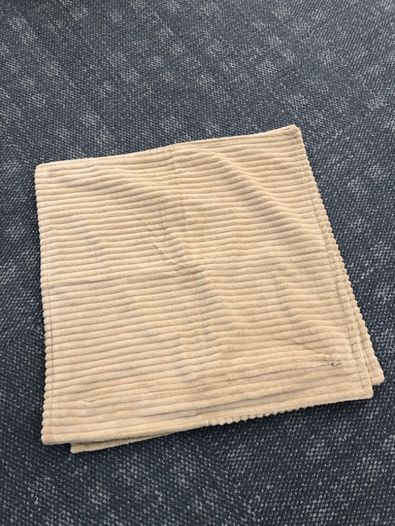 2 FUZZY BROWN RIBBED PILLOW CASES.