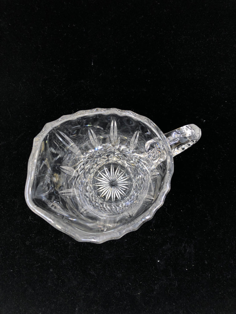 HEAVY CUT CRYSTAL PITCHER.