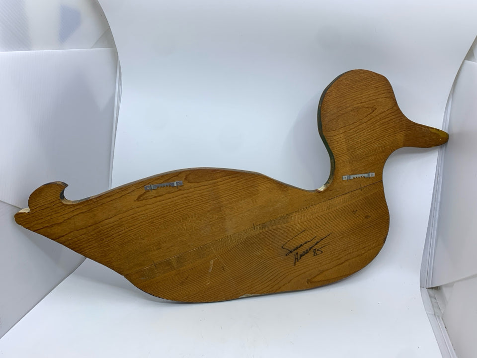 WOOD MALLARD WALL ART.