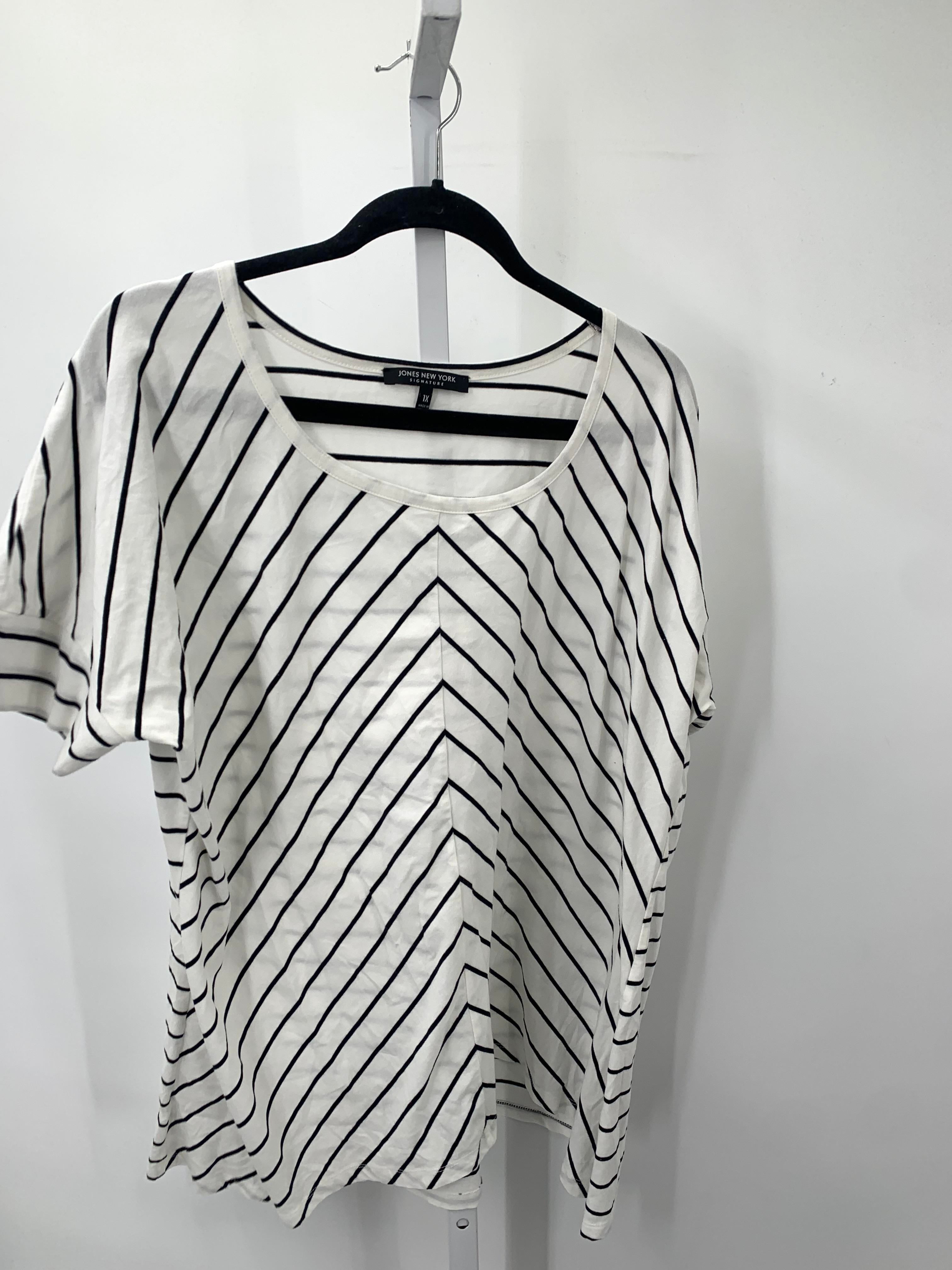 Jones New York Size 1X Womens Short Sleeve Shirt