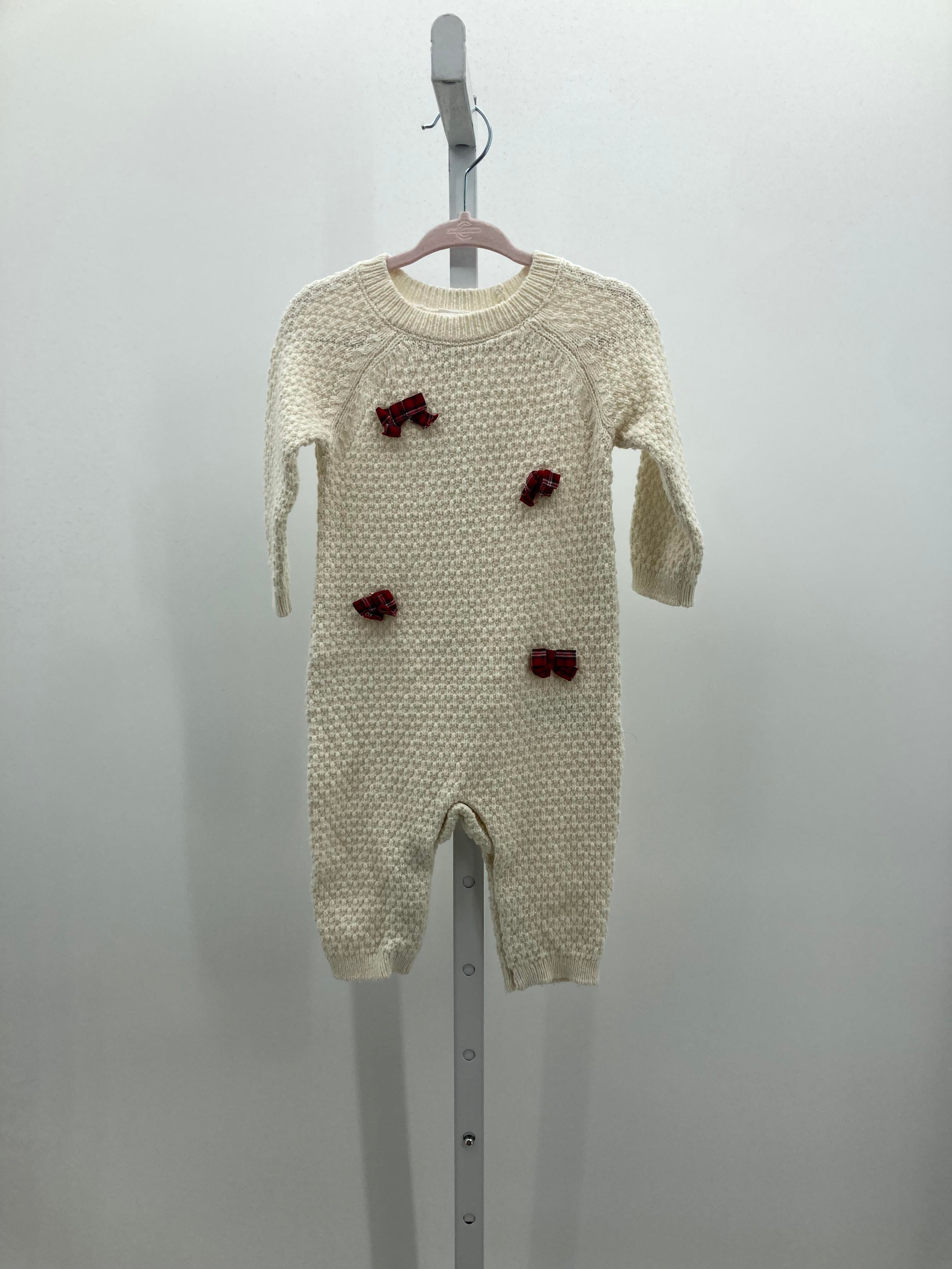 Carters Size 9 Months Girls Long Slv. Romper