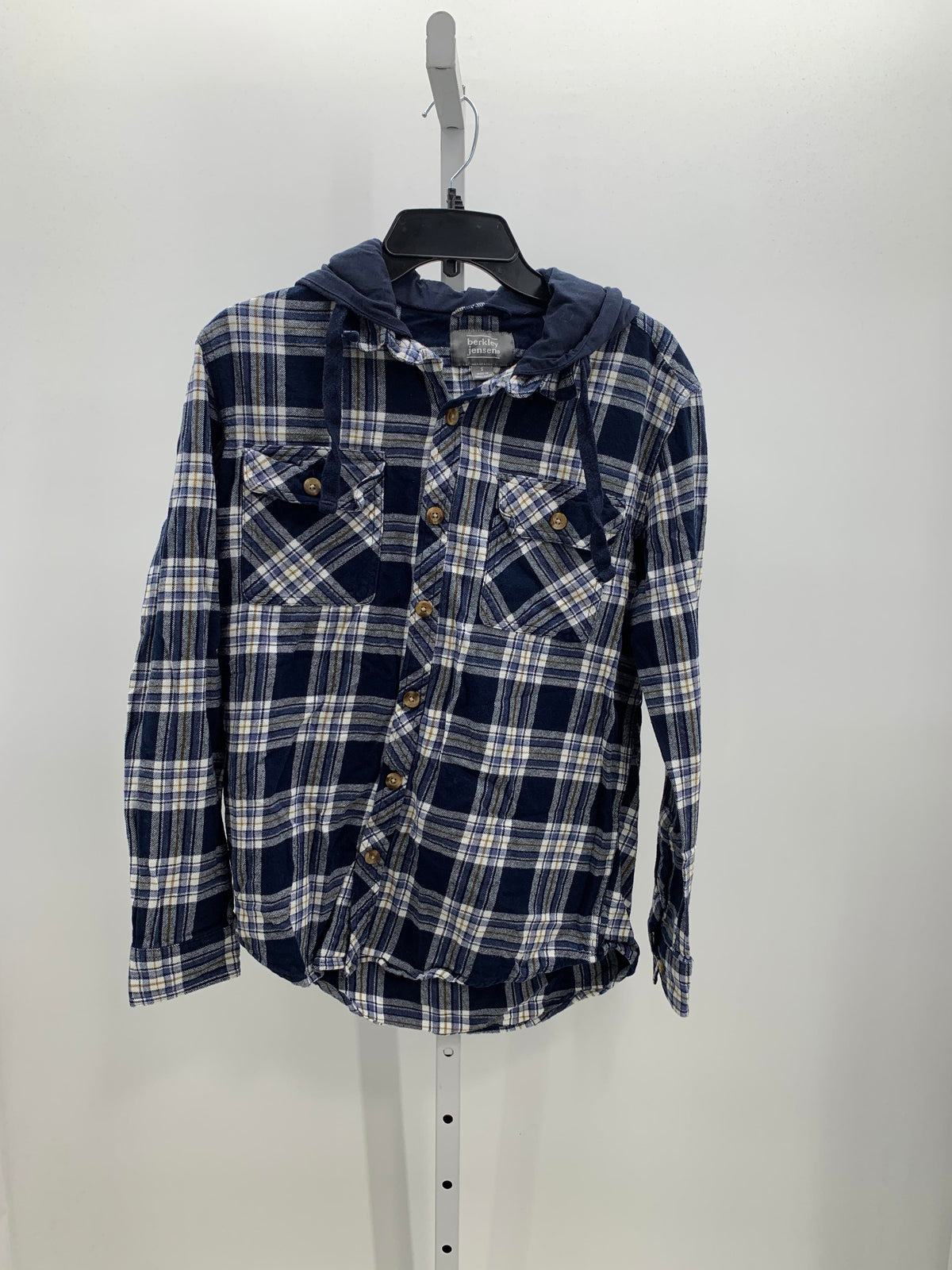 HOODED WHITE PLAID