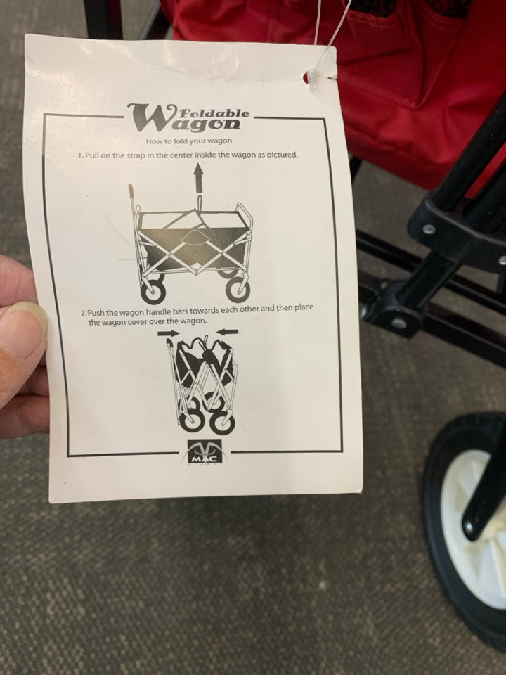 RED EXPANDABLE WAGON.