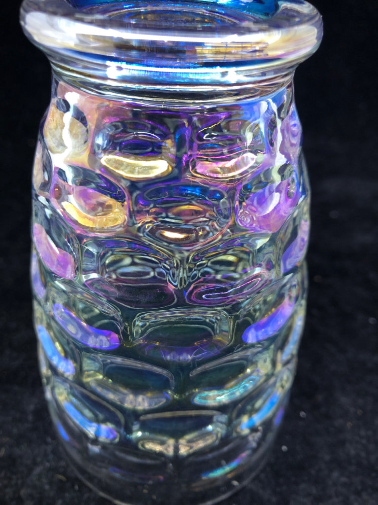 4 IRIDESCENT DIVET GLASSES.