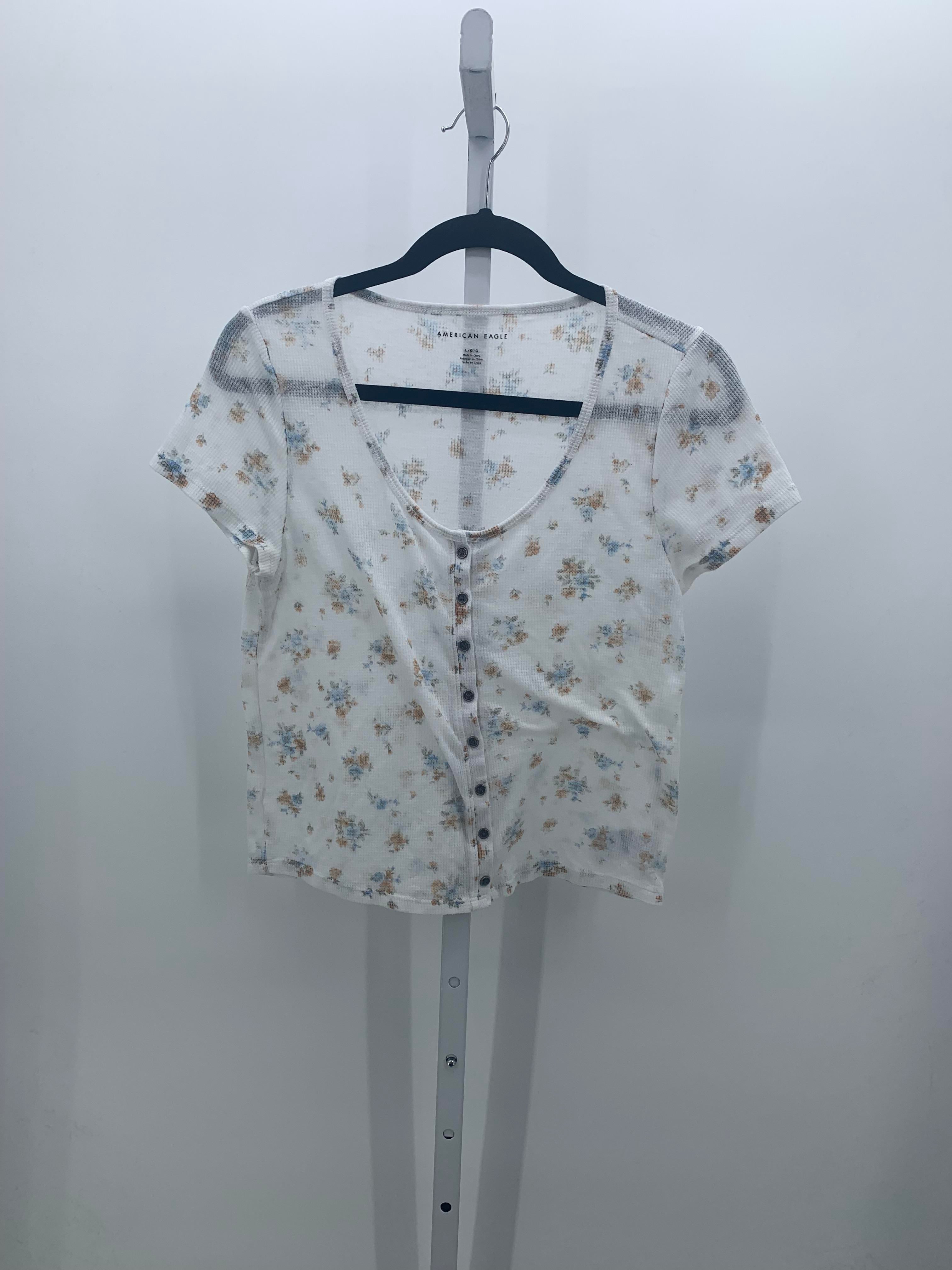 American Eagle Size Large Juniors Short Sleeve Shirt