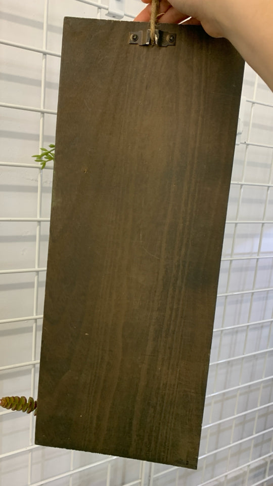 FAUX SUCCULENTS WOOD WALL-HANGING.