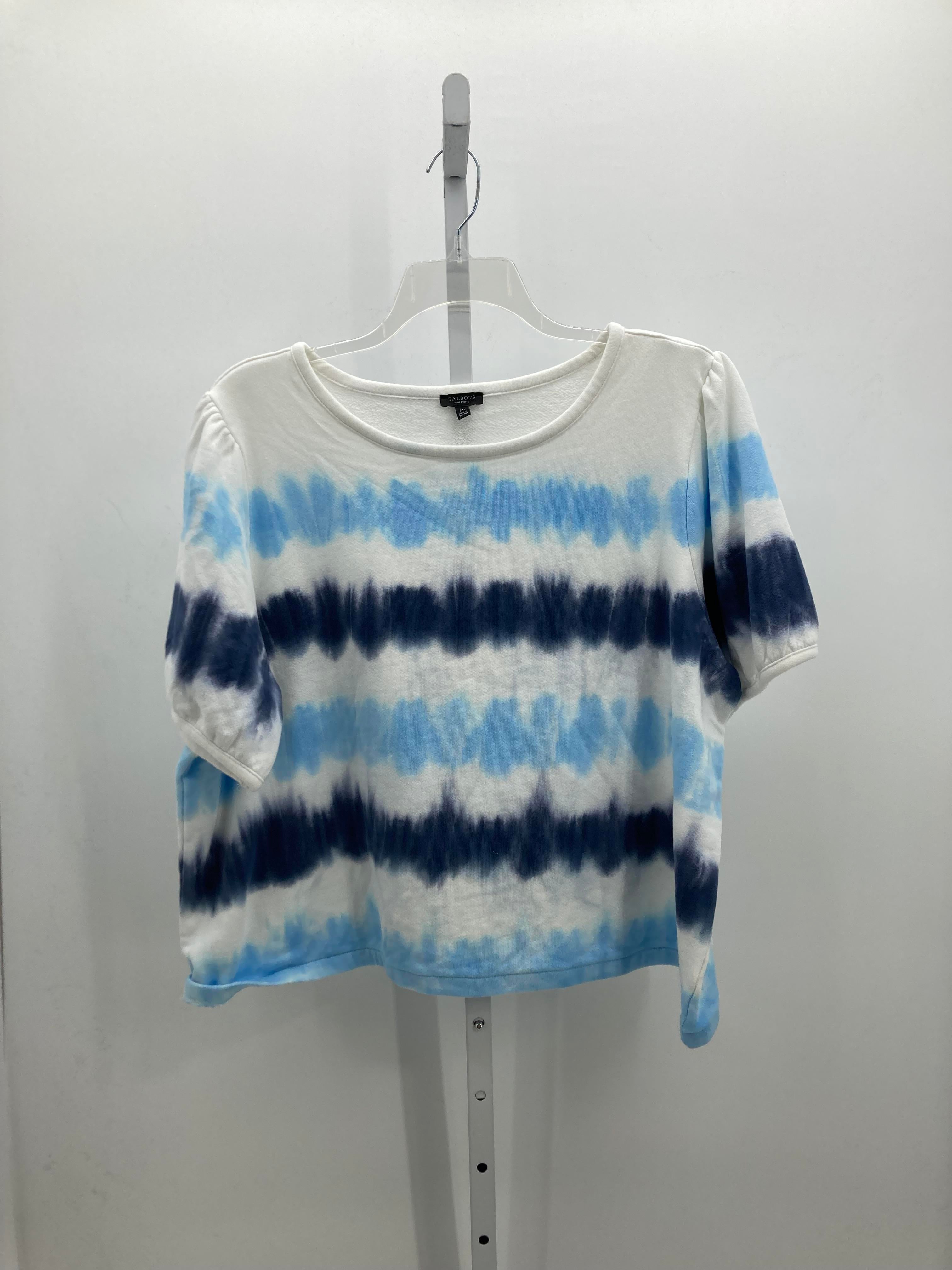 Talbots Size 3XP Womens Short Sleeve Shirt