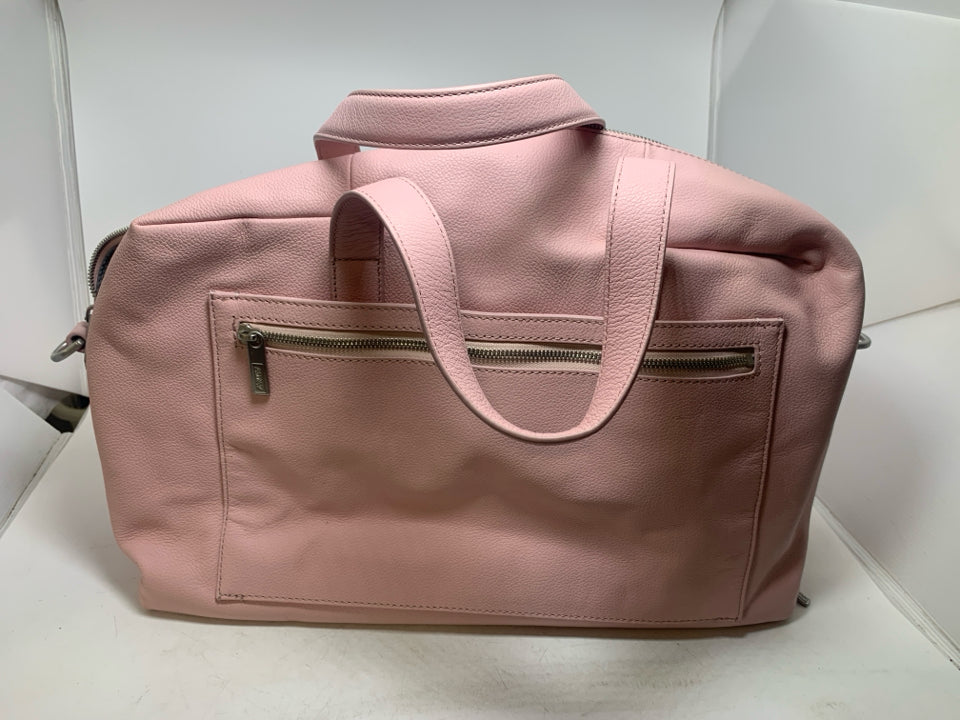 Away The Everyday Bag Pink Leather Duffle Bag *Missing Long Strap