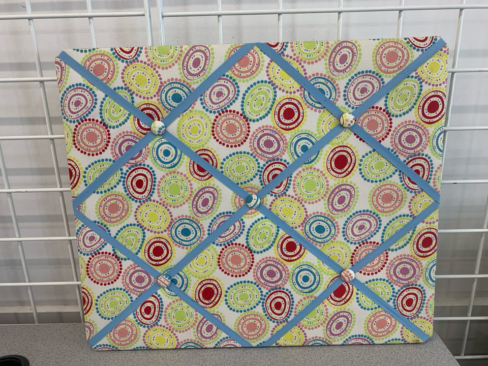 POLKA DOT PRINT FABRIC BULLETIN BOARD.