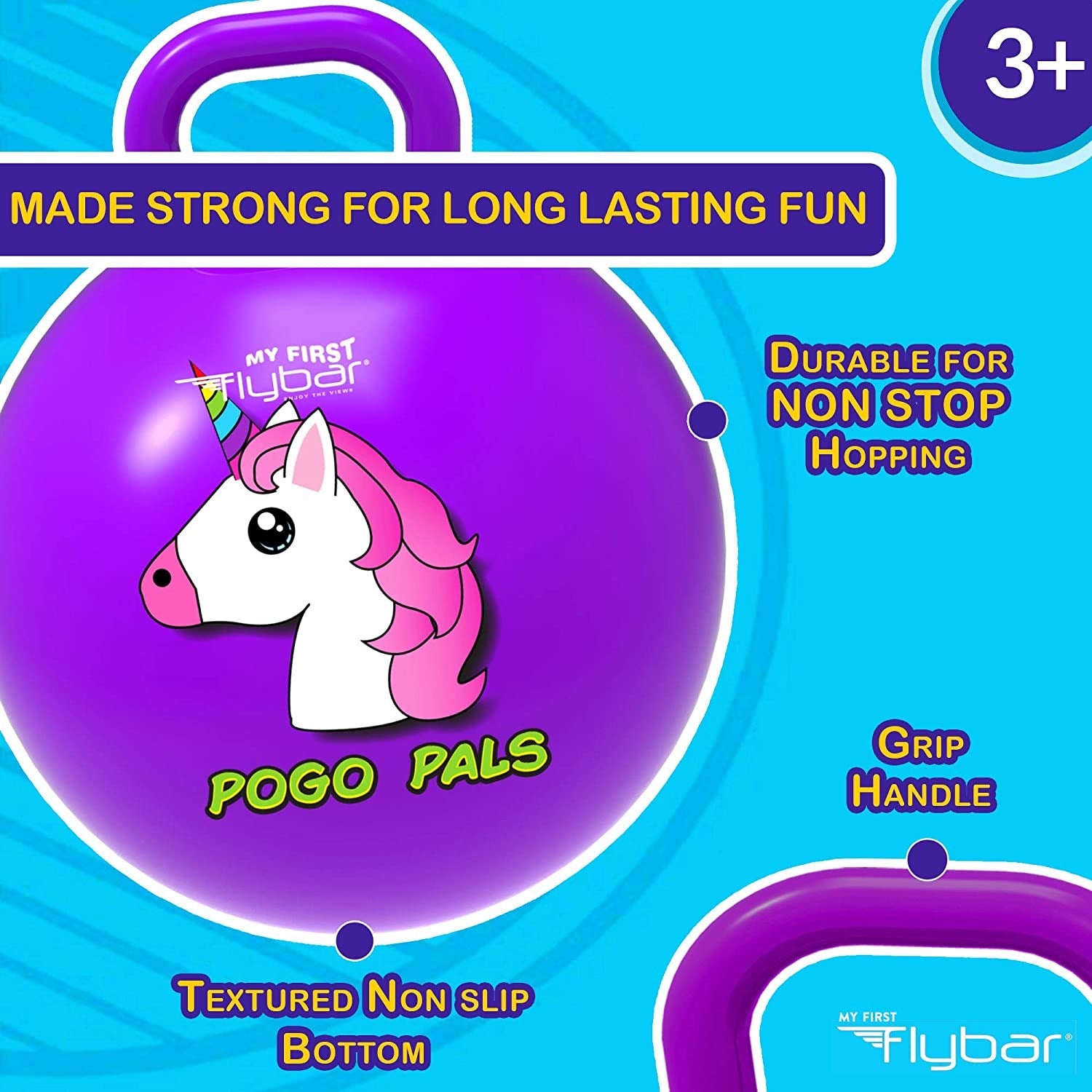 New Pogo Pals Unicorn Bouncy Hopper Ball - Small