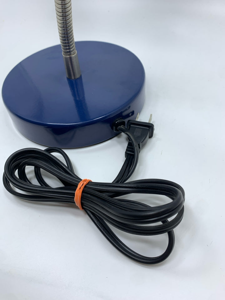 BLUE ADJUSTABLE DESK LAMP.