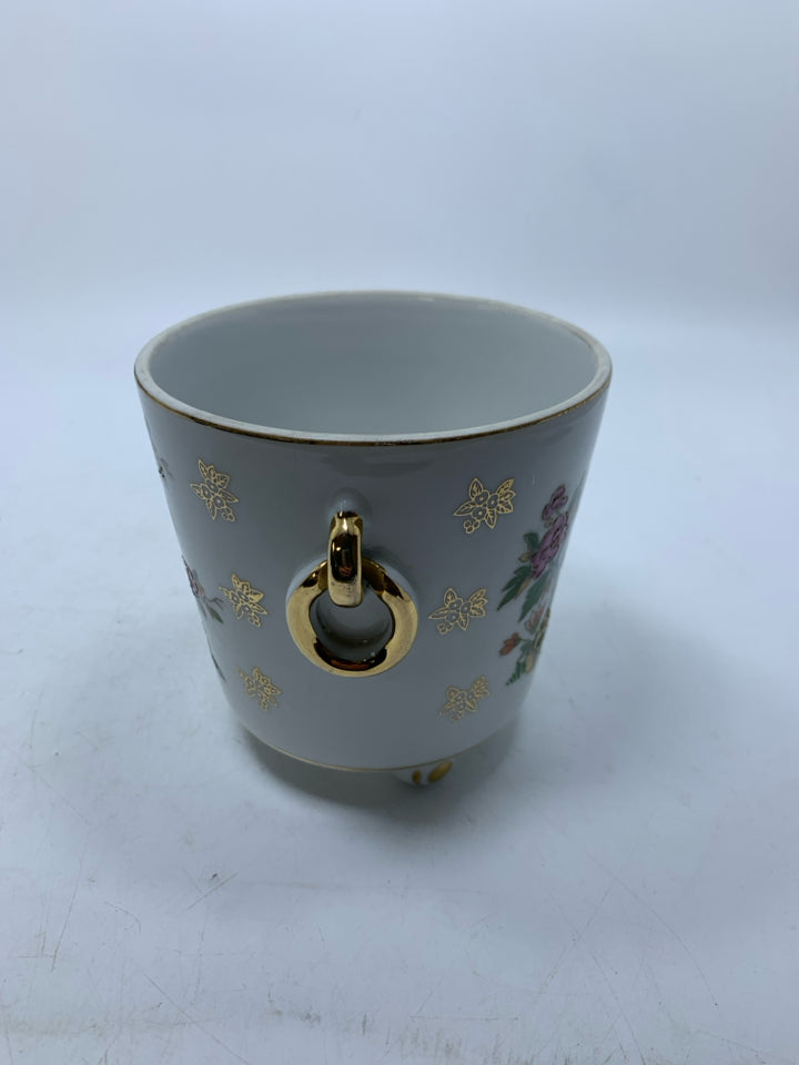 FOOTED BIRD ON BRANCH VASE.