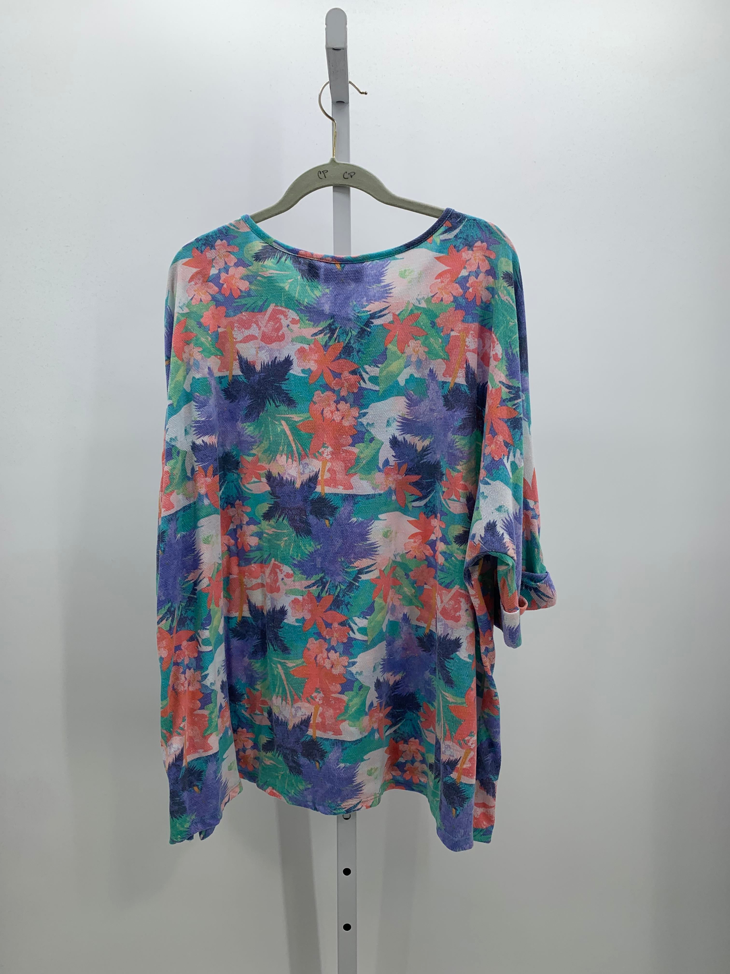 d & co. Size 1X Womens 3/4 Sleeve Shirt