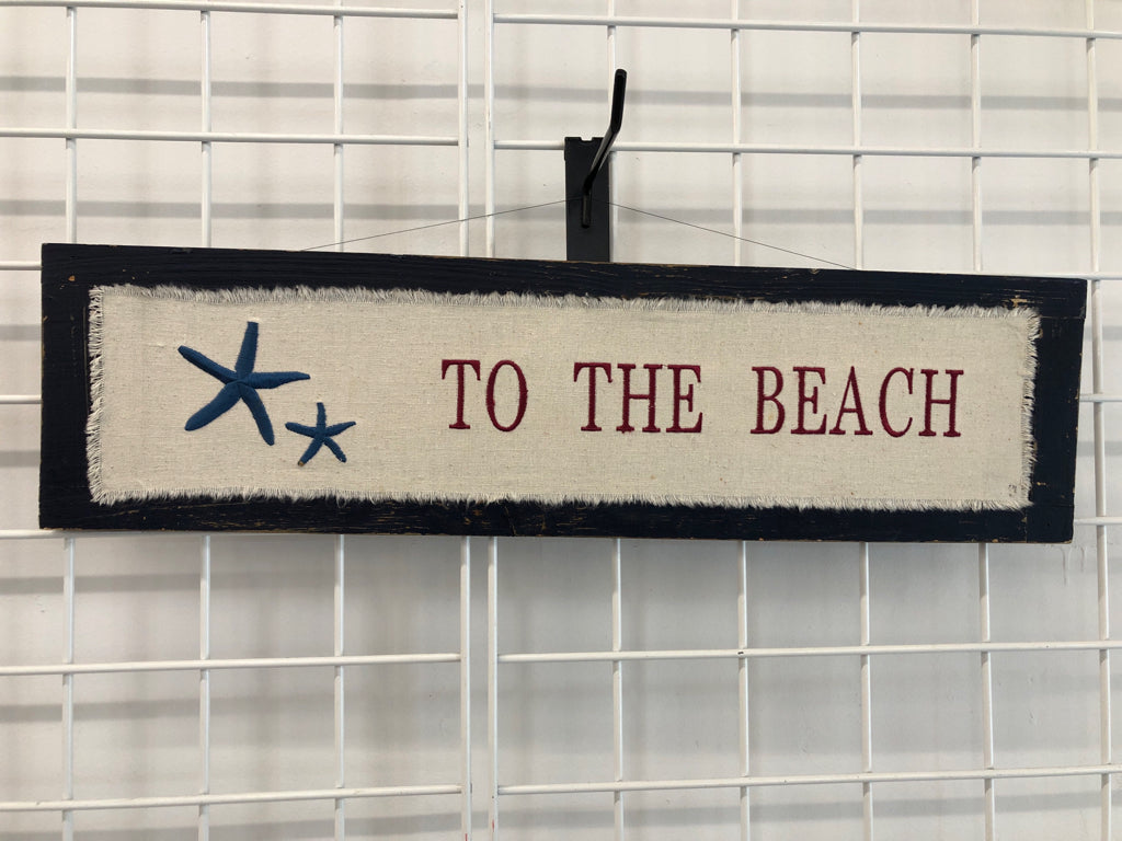 TO THE BEACH STITCHED WALL-DECOR.