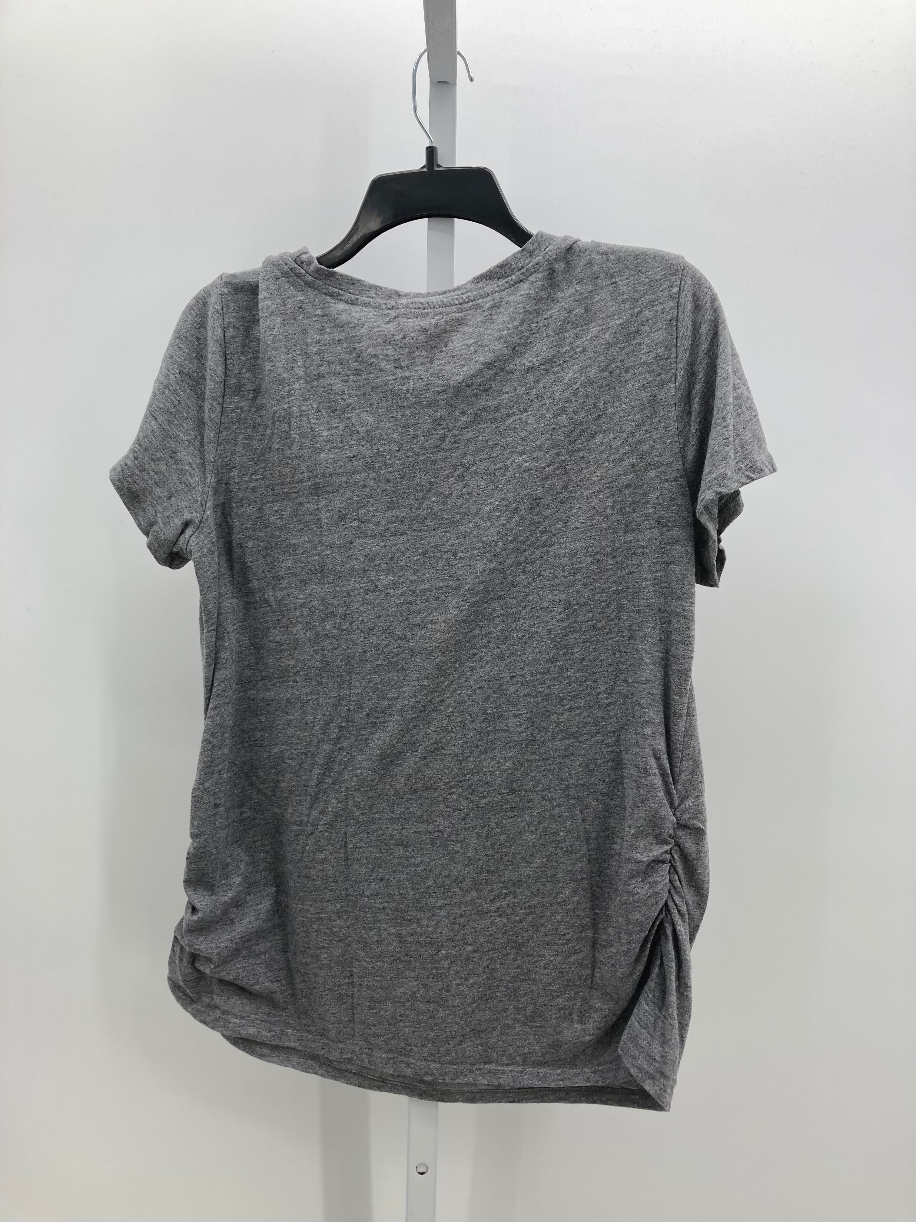 a:glow Grey Size Large Maternity Short Sleeve Shirt