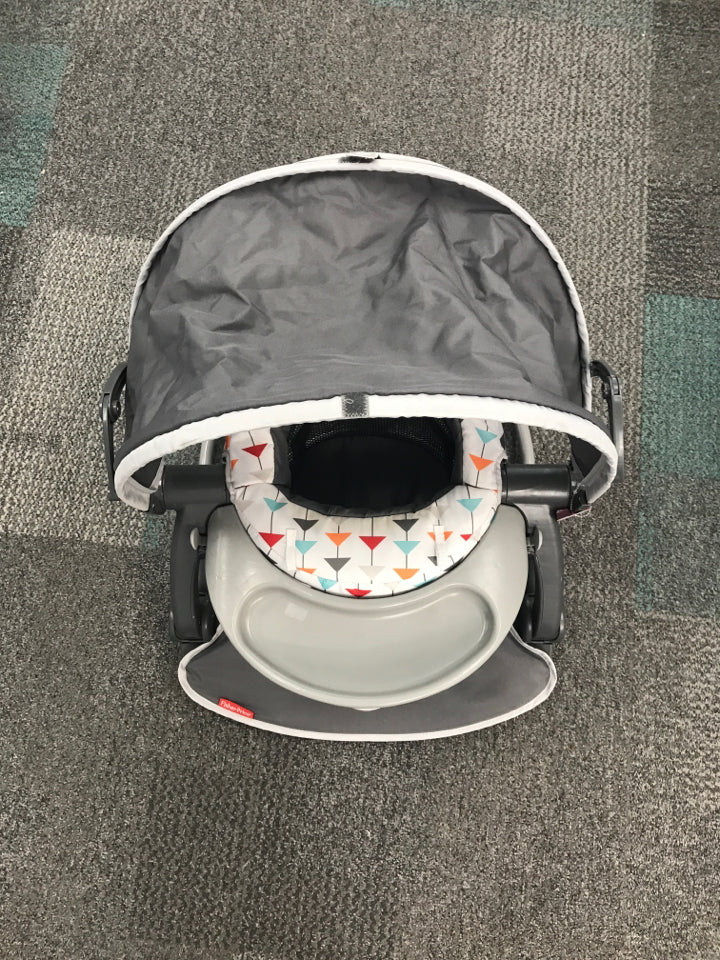 Fisher-Price Foldable Baby Travel Chair On The Go Sit Me Up Floor Seat