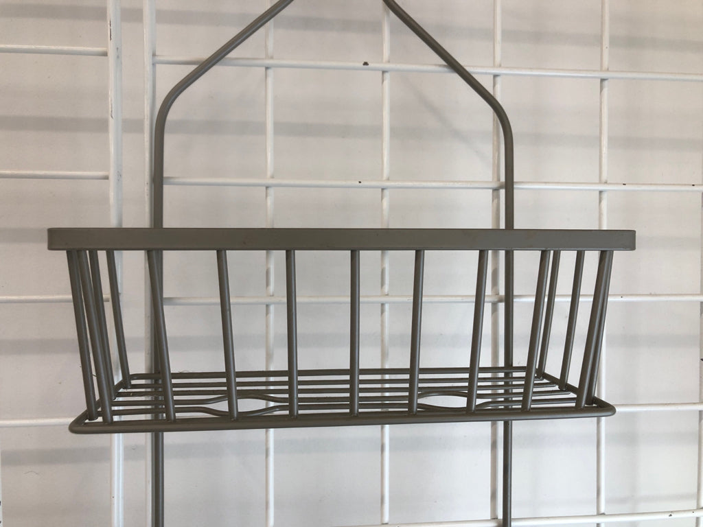 METAL GREY 2 TIER SHOWER CADDY.