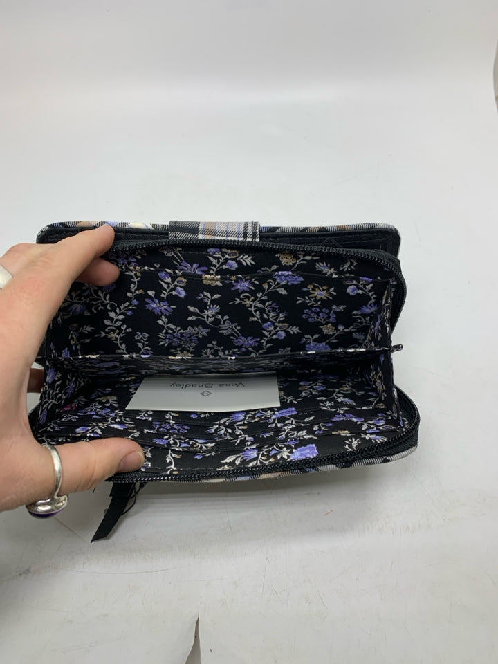 Vera Bradley RFID Turnlock Wallet in Cozy Plaid Neutral- New With Tags