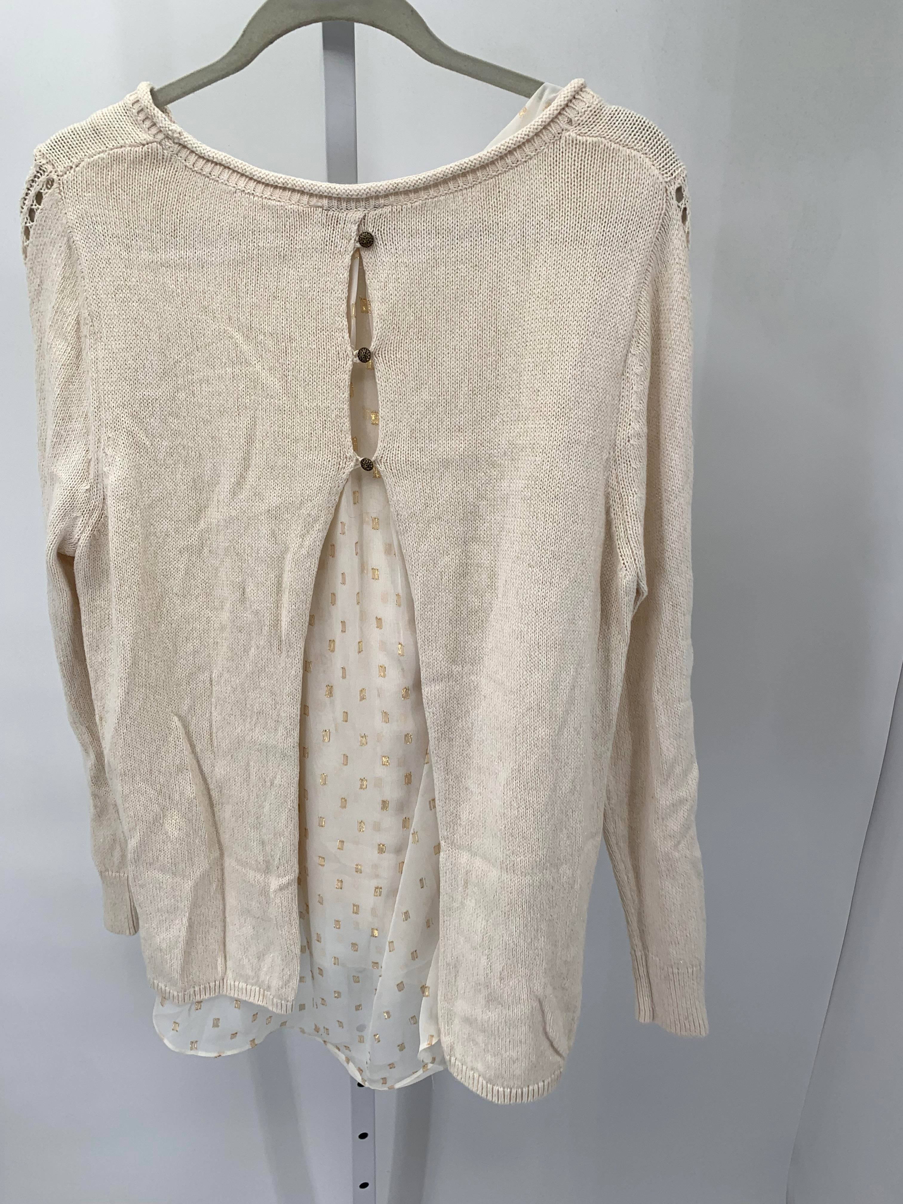 Lucky Brand Size Large Misses Long Slv Sweater