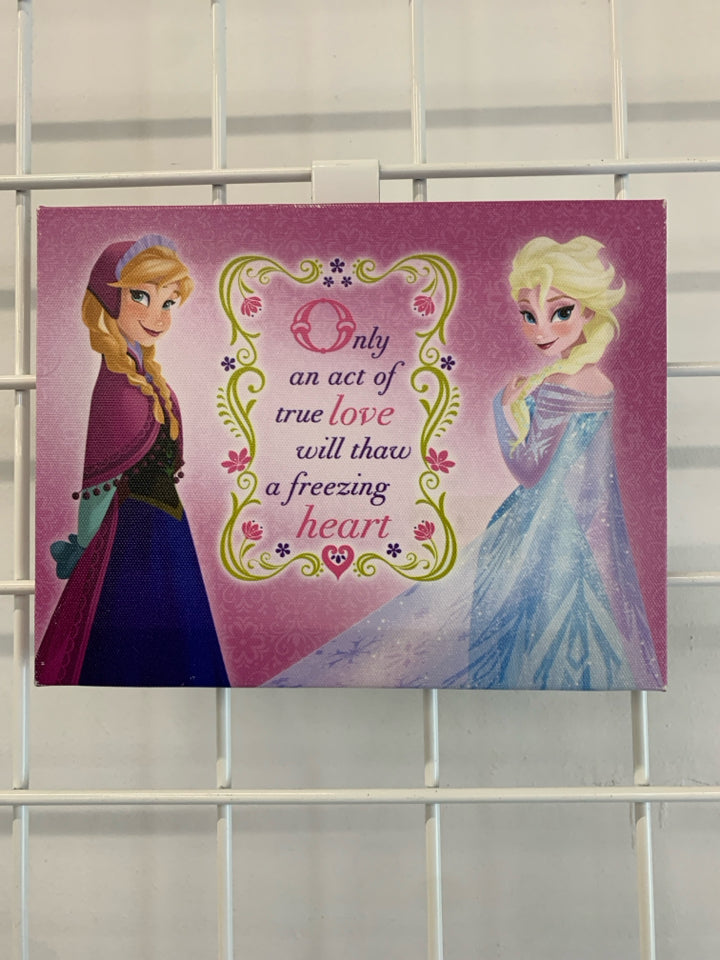 ONLY AN ACT OF LOVE FROZEN MINI CANVAS.