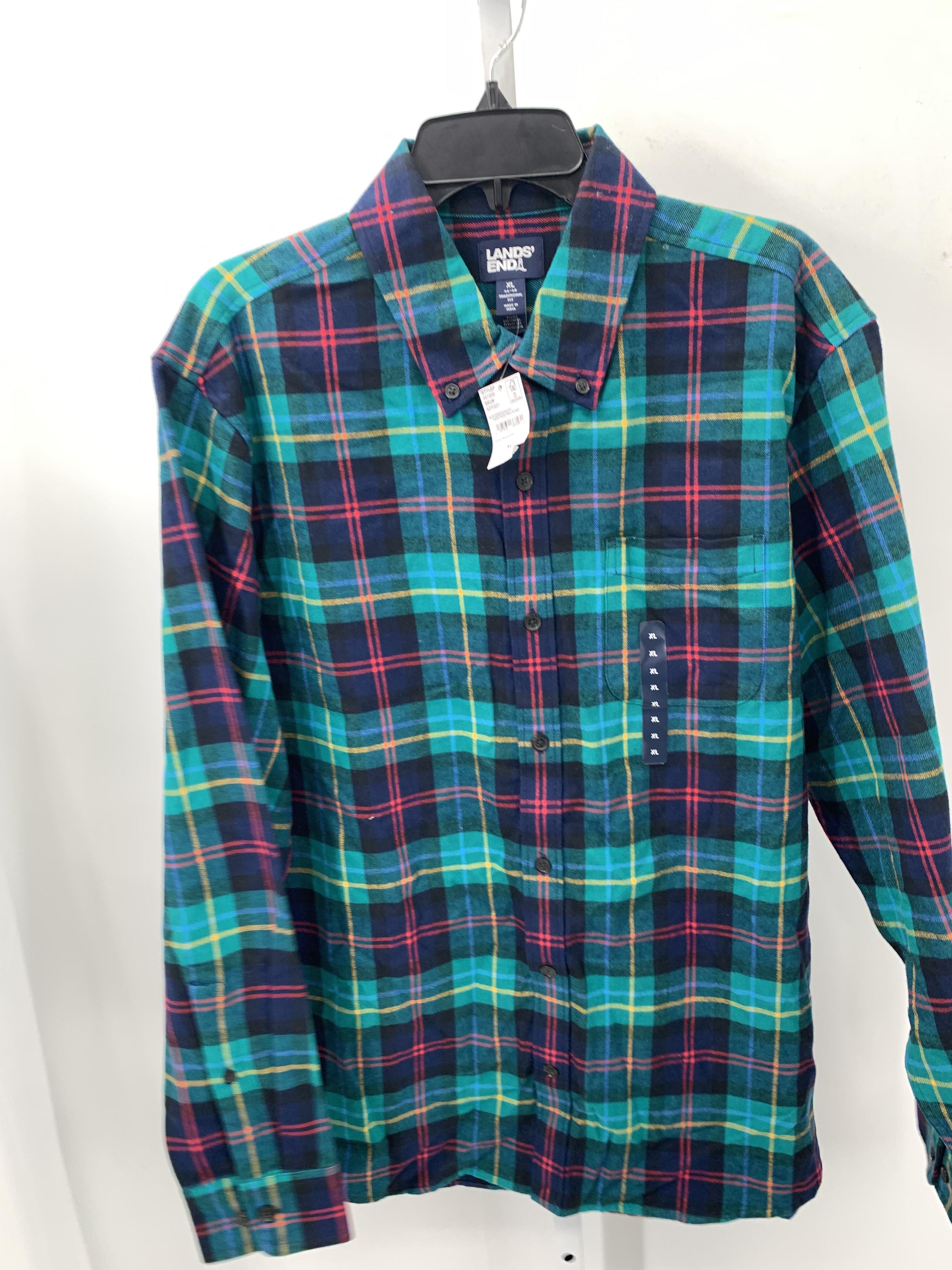 NEW PLAID BTN DOWN
