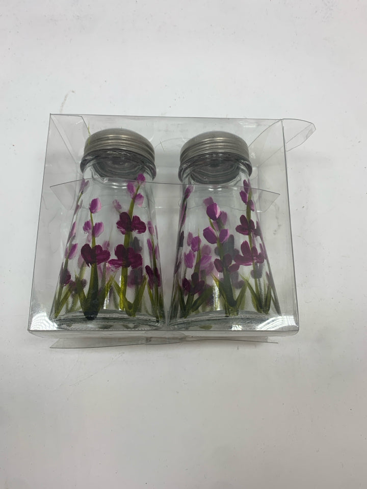 NIP PURPLE FLOWER S&P SHAKERS.